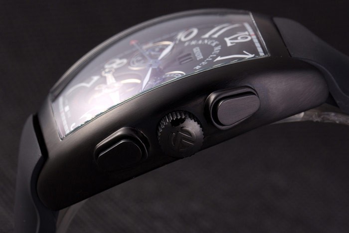 Franck Muller Casablanca Black Rubber Strap Black Dial 80284